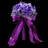 Hand Haufen Braut Hält Blume Künstliche Rose Seide Bouquet Brautjungfer Dekor