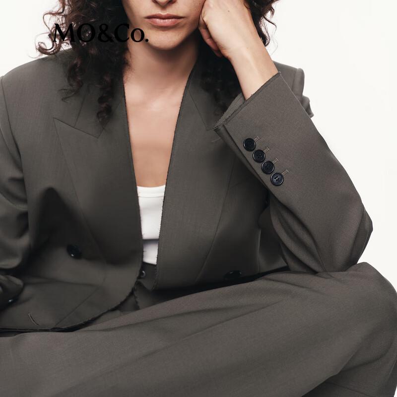 Women's Single-Breasted Wool Blend Blazer