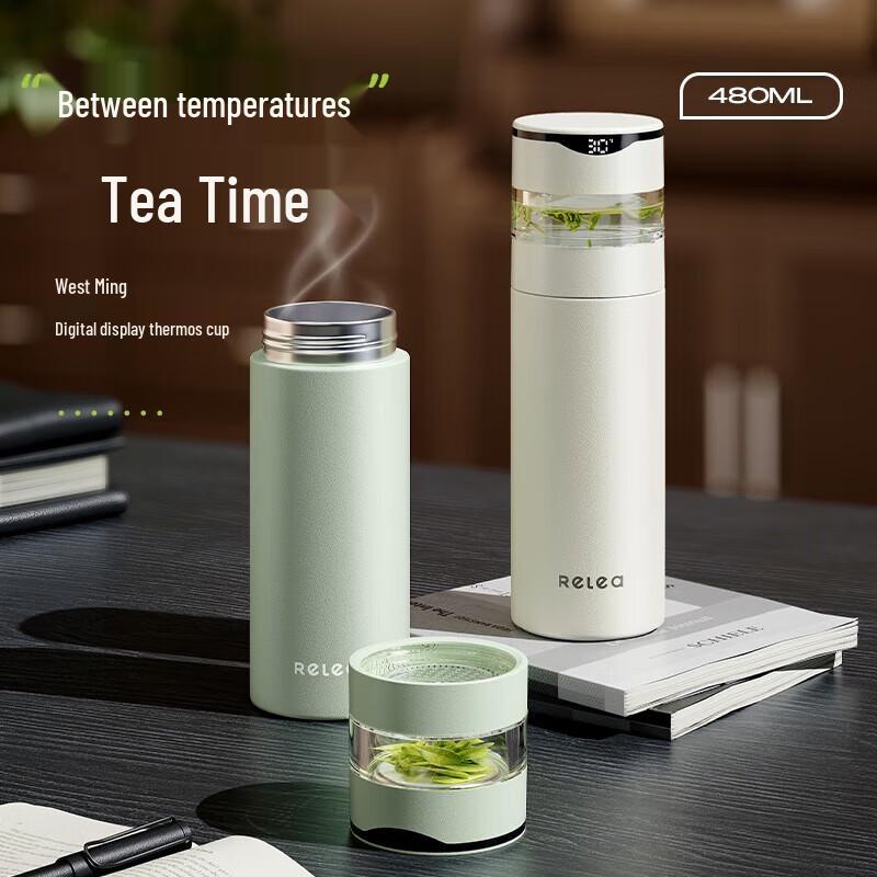 RELEA Digital Display Tea Infuser Insulated Bottle