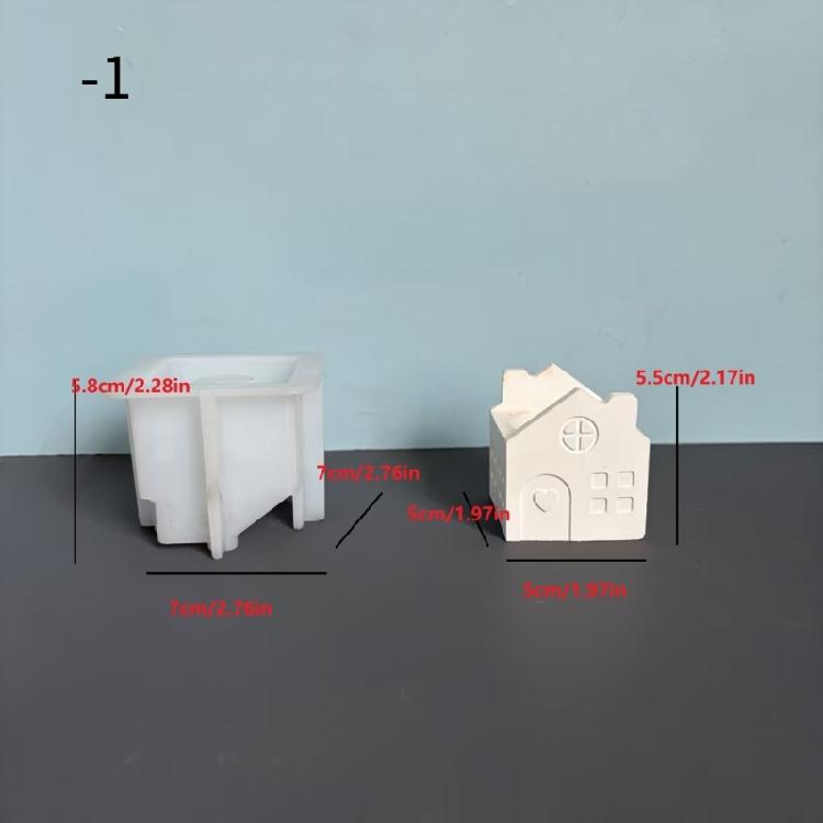 Artistic Home Shape Silicone Mold Candlestick For Crafting Beautiful Jewelry Unique Soaps And Festive Candle