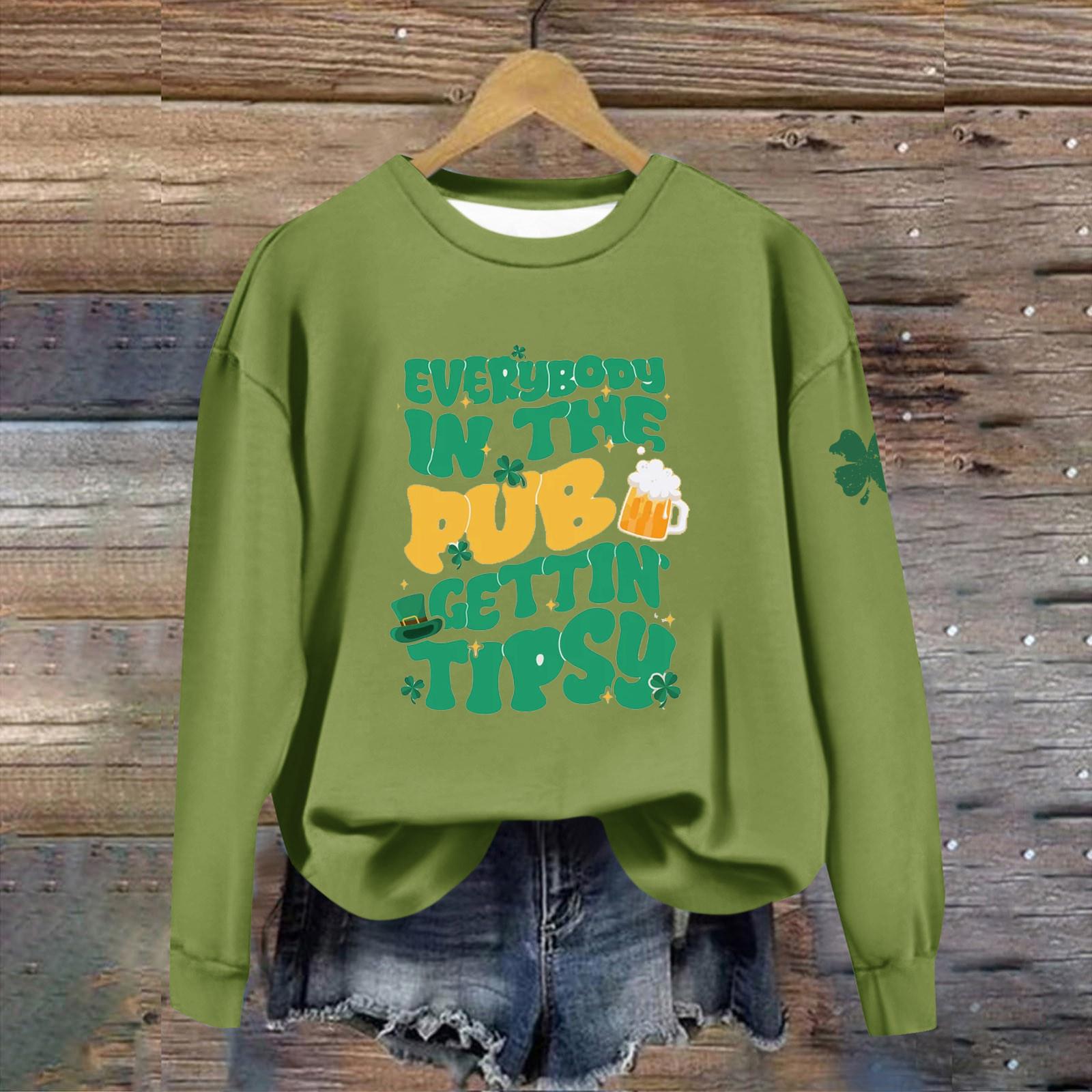 

Жіноча повсякденна модна блузка з довгим рукавом і круглим вирізом з принтом XL світло-зелений колір