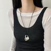 Asian Blogger-Inspired Saddle Bag Necklace: Luxury Women's Niche Sweater Chain Accessories