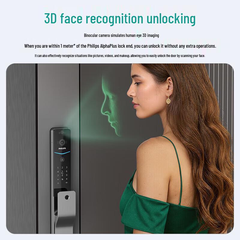Philips DDL704-FVP-7HW 3D Facial Recognition Smart Door Lock