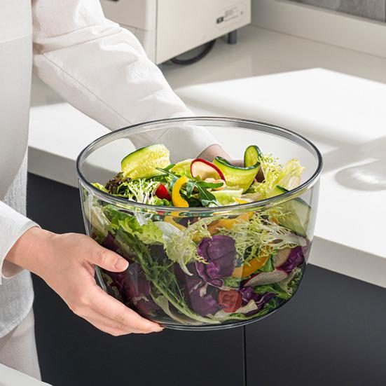 Odtokový koš na salát s protiskluzovou gumovou základnou, velkokapacitní, potravinářská, nepropustná, super vysoce účinná, salátová mísa na salát