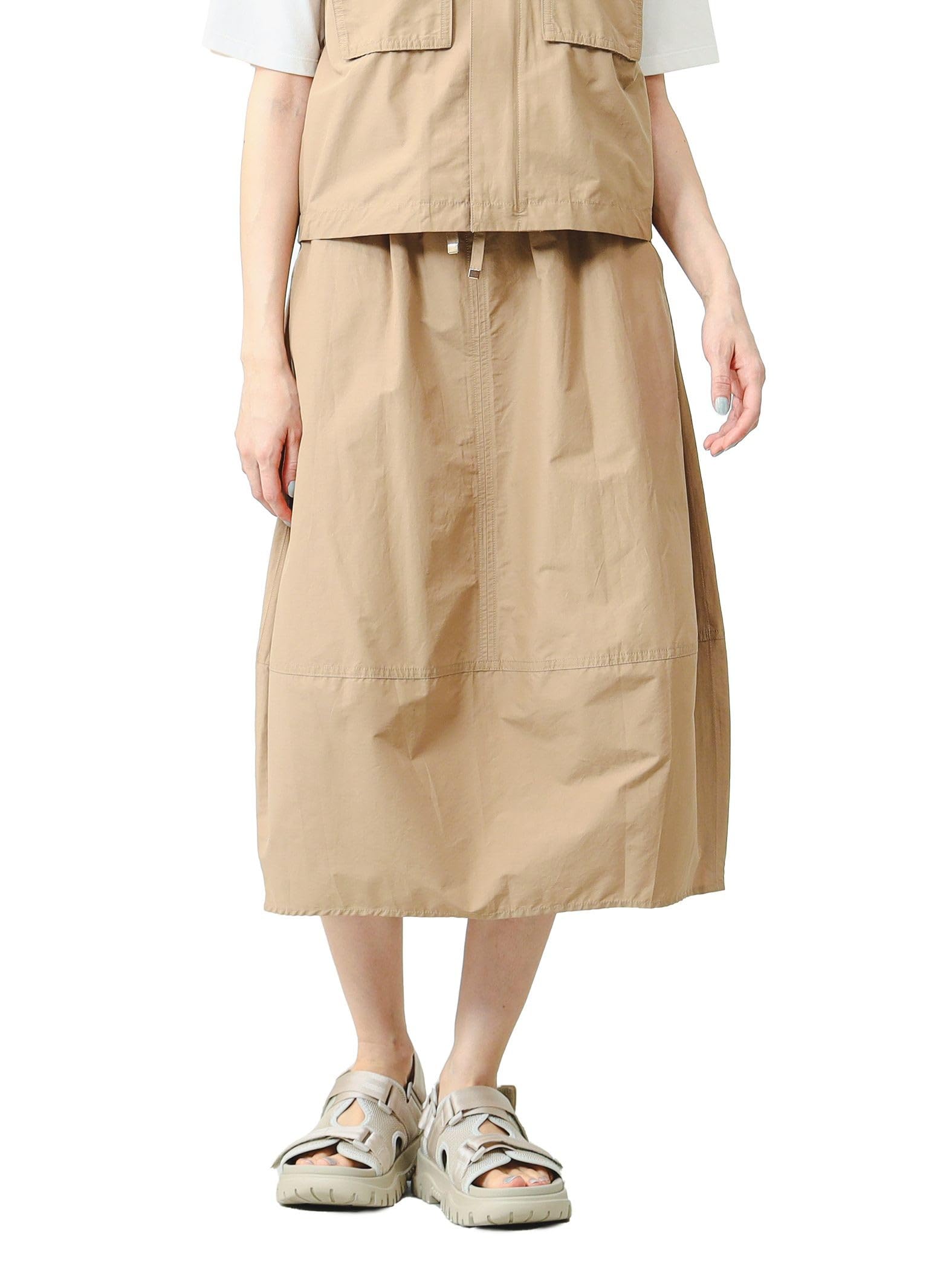 

B:MING by BEAMS Water-Repellent Cocoon Skirt, Women s, Beige, Size M