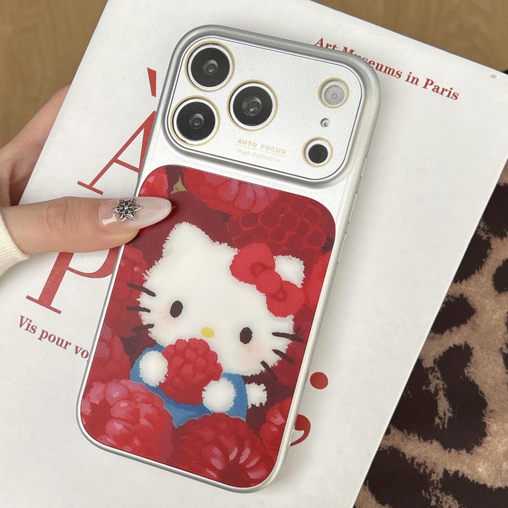

Polka Dot Red Cartoon Cat Case for iPhone 15 Pro/Max-Compatible 17pro