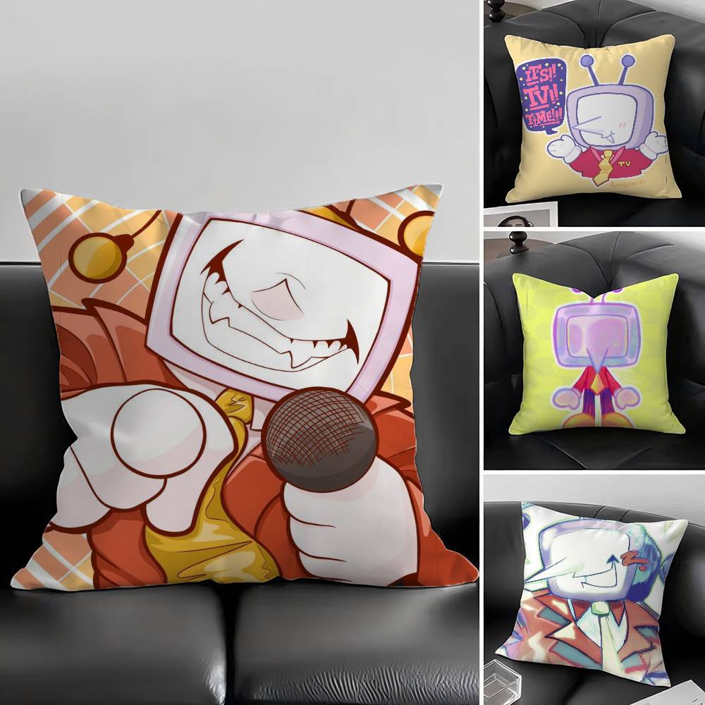 Cartoon Game Deltarune Tenna Meme Pillow Case Fashion Square Pillowcase Bedroom Sofa Room Ins Decoration Leisure