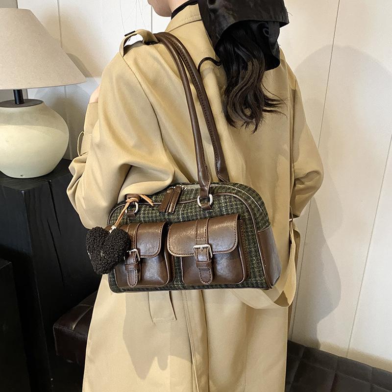 Multi-pocket Bag Women's Fashion Shoulder Bag New Handbag