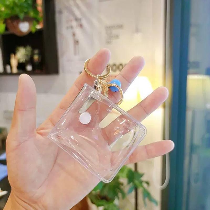 Transparent Pvc Square Mini Coin Purses Case Clear Small Key Wallets Pouch Women Kids Girls Lipstick Earphone Coin Storage Bags
