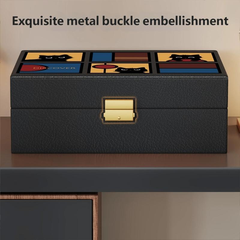 Retro PU Leather Jewelry Organizer Hard Case Jewelry Organizer For Travel Storage And Home Decors Tarnish Resistant Protections