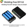 DC 5V 12V Dual Output Tandem Rechargeable Battery Pack 3pcs 18650 Welding-Free DIY Kit with Switch DC5.5*2.1mm