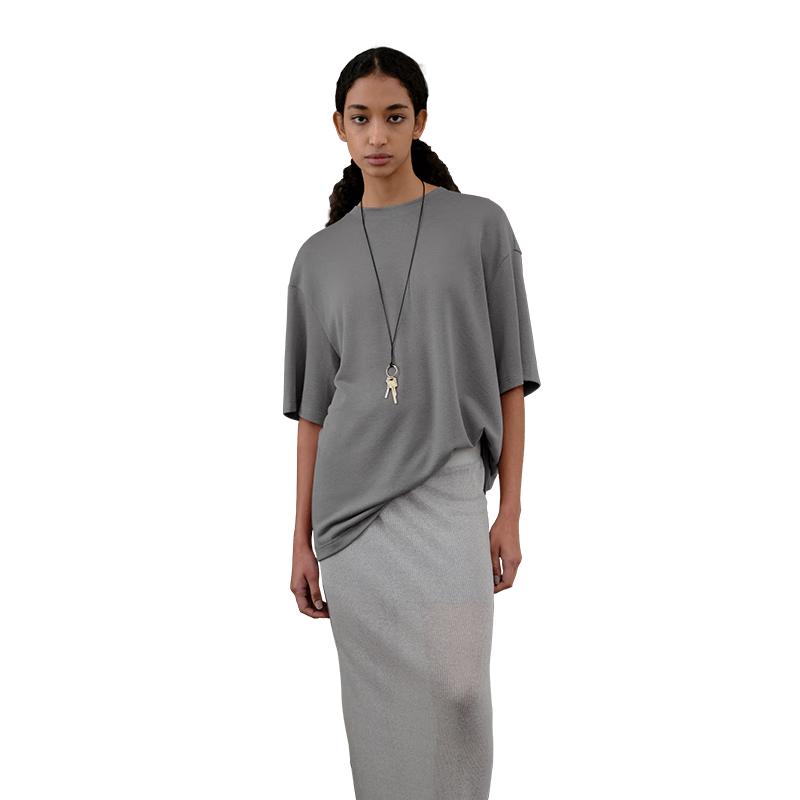 GREEN BELT Women s 2-Way Twisted Hollow Round Neck T-shirt M