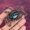 Seraphinite Pendant Gemstone Rabbit Pendant Handmade Copper Wire Wrapped Jewelry