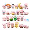 Miniature Pigs Statue Garden Decors Small Resin Pigs Figurine Toy Mini Cake Toppers for Birthday Party Decors Supplies 55KF
