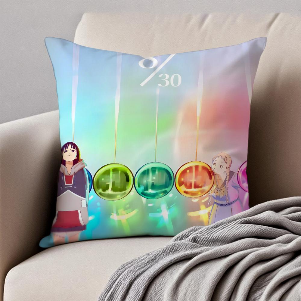 Emotional Japanese Anime TThe Colors Within Cushion Cover Pillowcase Antidustmite Invisible Zipper Short Plush Sofa Cushion