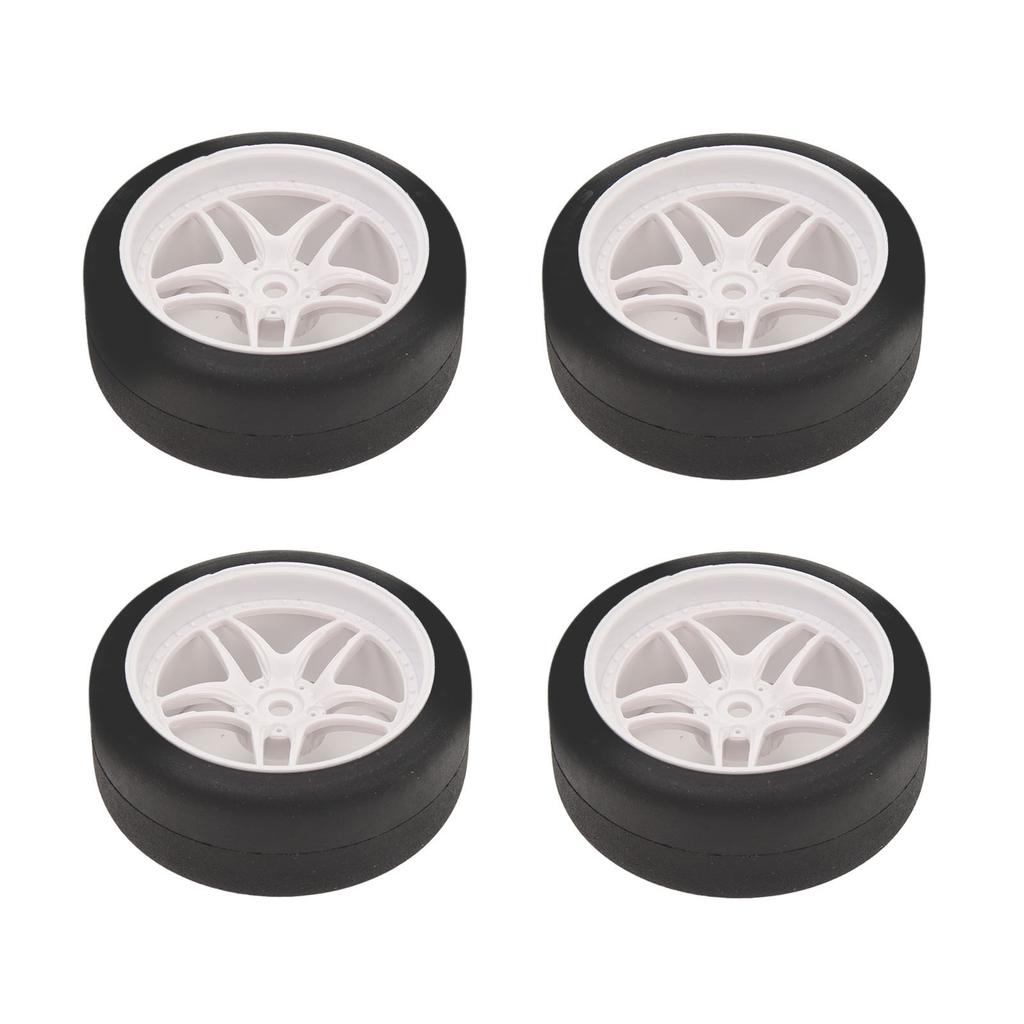 4pcs RC Tires Wheels  S Sets 12mm Hex Wheels  S Rubber Tires Width 26mm for 1Celsius10 RC Racing Car Drifting Car