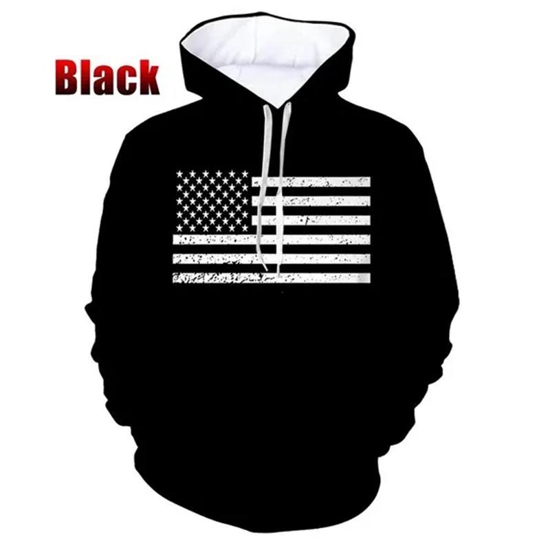 Amerikanische Flagge US Dream Emblem Hoodie Herrenbekleidung 3D-Druck USA Spirit Hoodies Damen Harajuku Mode y2k Pullover Kapuzenpullover