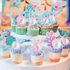10Pcs Clear Bubble Balls Cake Topper Pearl Shape Cupcake Toppers Kids Girls Mermaid Birthday Decoration Unicorn Party Supplies