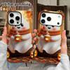 Phone Case: 2D Flat Design Suitable for iPhone 18 17 16 15 14 13 Pro Film Protective Case, Couple Style, Warm Little Ghost, Christmas and Halloween Gi