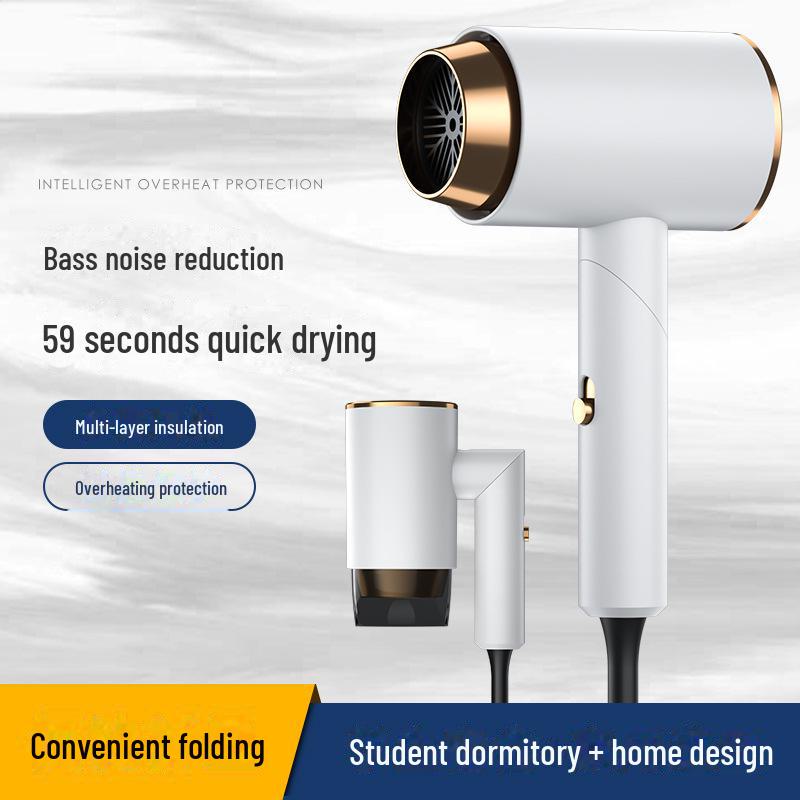 High Power Foldable Hair Dryer for Dorms and Homes