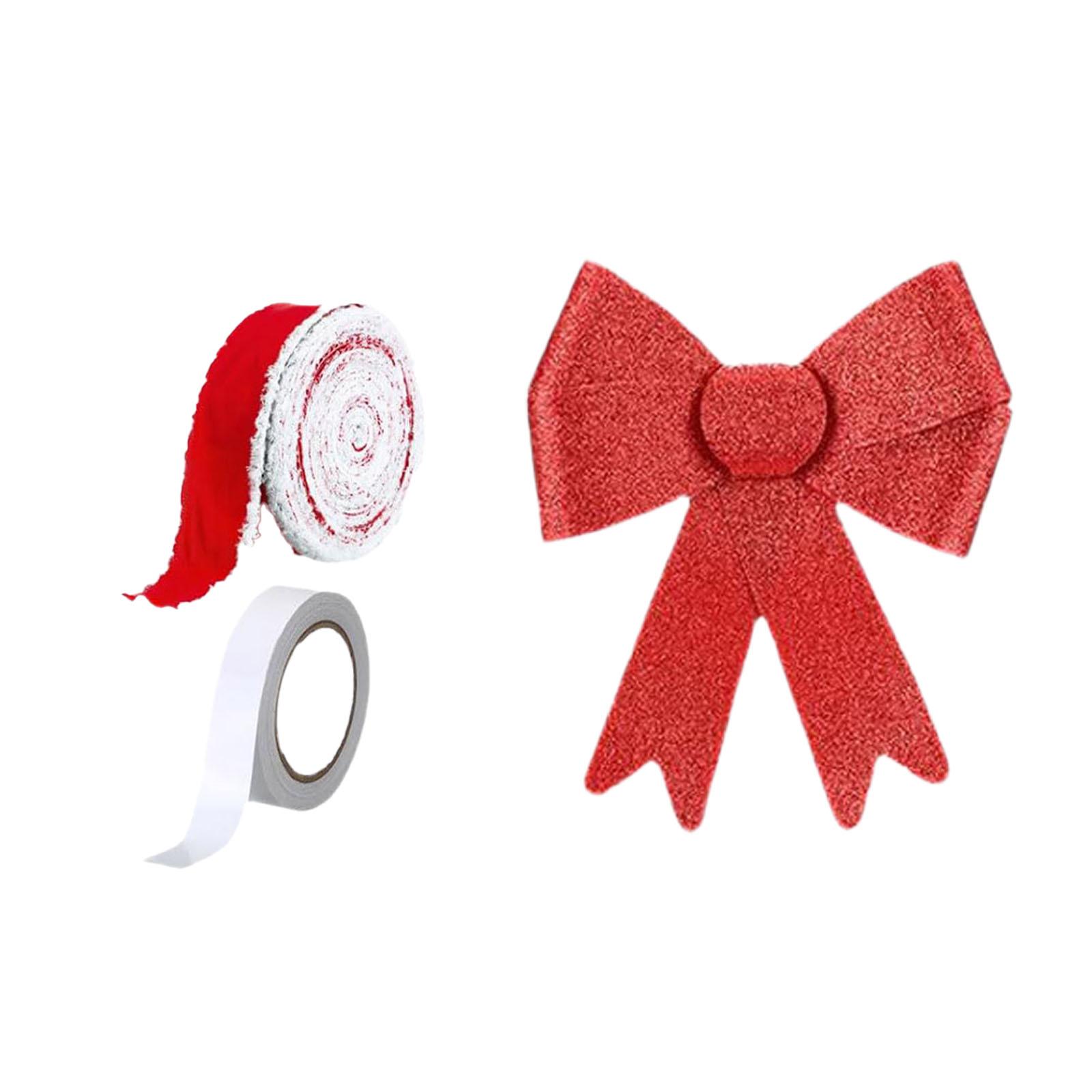 

Christmas Cabinet Bows For Christmas Tree Wreath Holiday Door Ribbon Party Decoration One Size красный