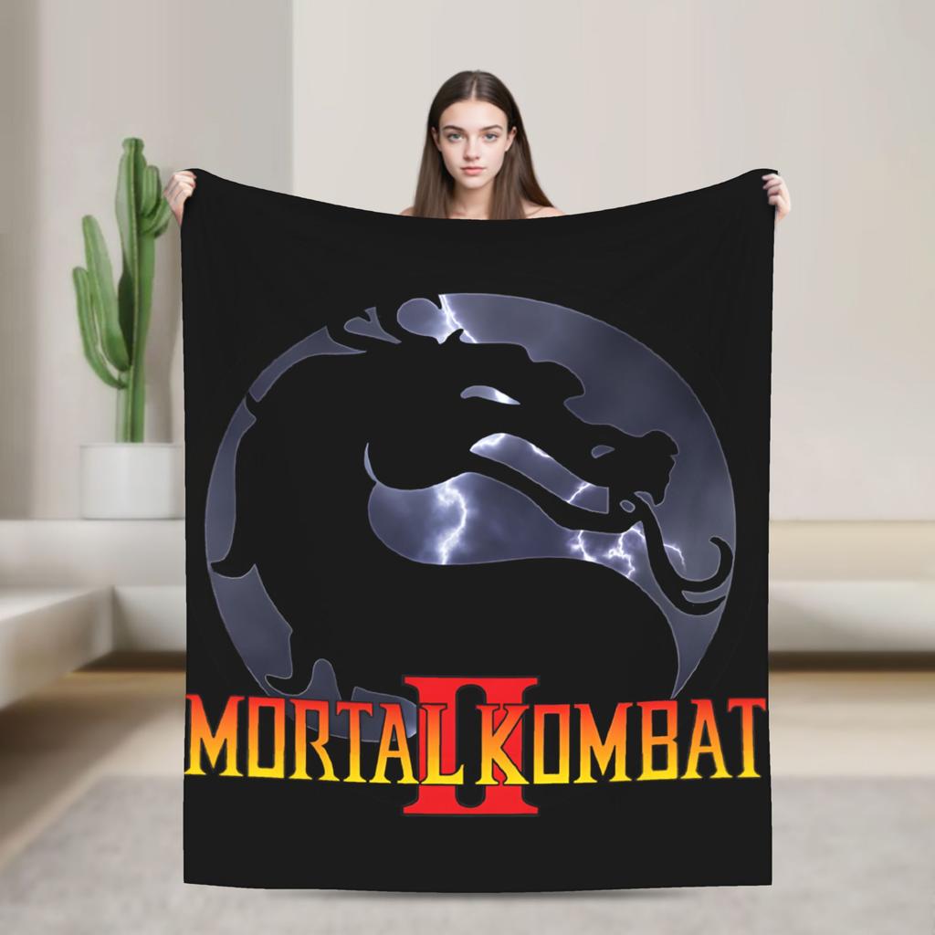 SubZero Mortal Kombat  Knitted Blankets   Plush Throw Blanket Bed Sofa Personalised UltraSoft Warm Bedspreads