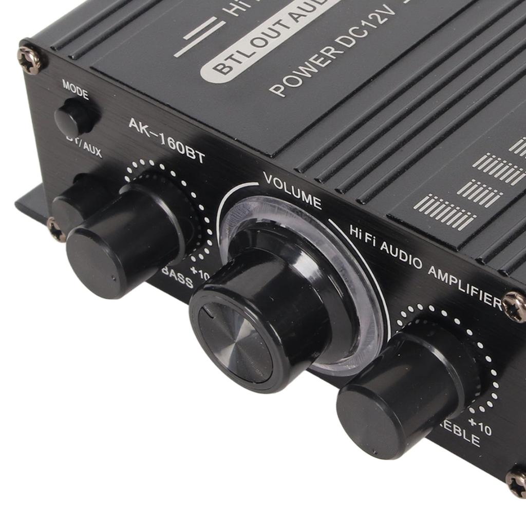 Bluetooth 5.0 Power Amplifier, 20W X 2 High Output, Independent Tone Control, Stereo Amplifier for Karaoke, Home Theater, and Car Radio Systems