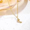 Elegant Titanium Steel Letter Necklace for Women - 2026 Clavicle Chain English Letter Pendant Jewelry