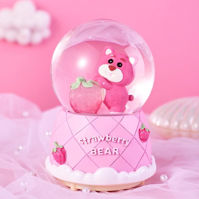 Dreamy Unicorn Crystal Ball Luminous Music Box - Snowflake Gift for Best Friend, Creative Qixi Present