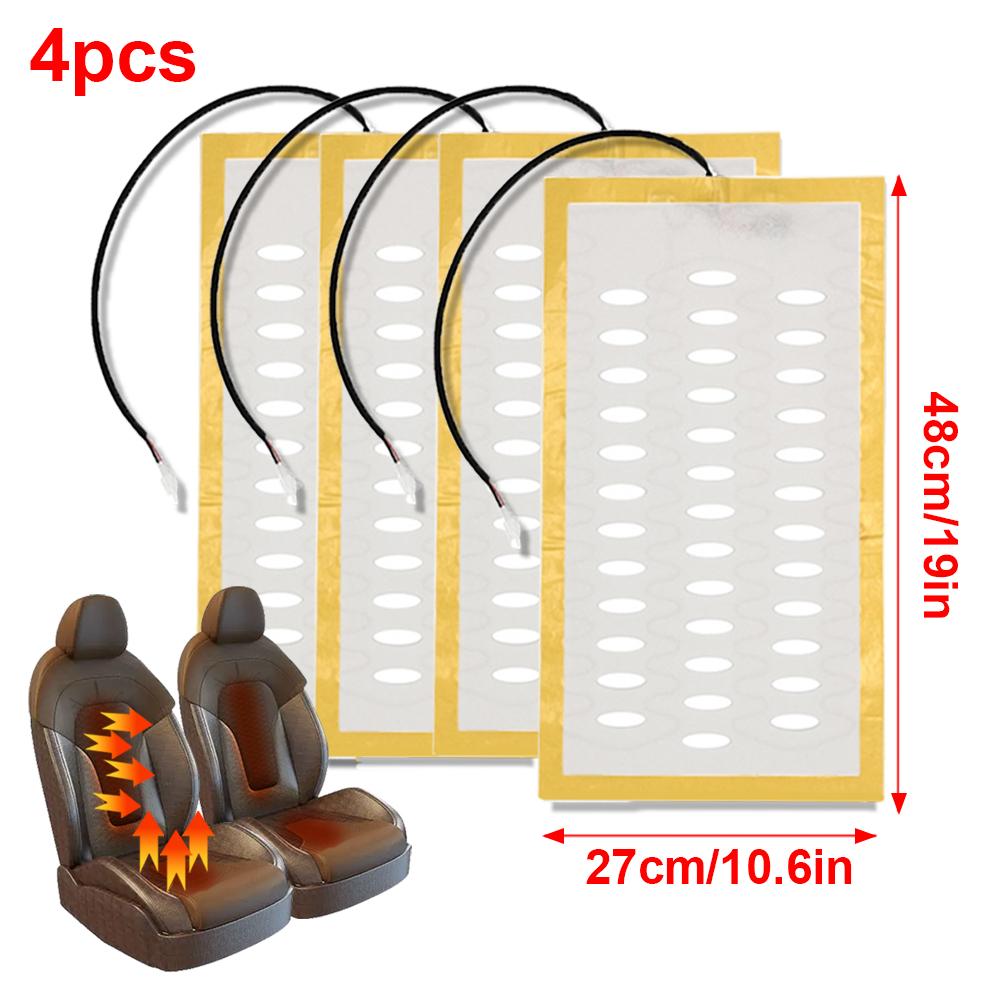 DC 12V Built-in Car Seat Heater Kit Fit 2 Seats Universal Alloy Wire Fast Heating Pads For Auto Car Seat Heating