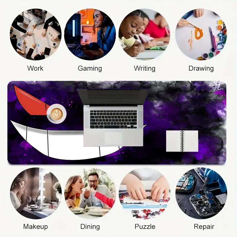 1Pc Sailboat Abstract Storm Gaming Mouse Pad Keyboard Desk Mat Non-slip Rubber Lock Edge Waterproof Computer Mousepad for Office Home Decor Y133