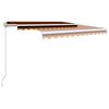 Manual Retractable Awning 300 X 250 Cm Orange and Brown