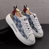 Fashion European men's shoes autumn fashion shoes Breathable match color canvas shoes thick board men's casual shoes