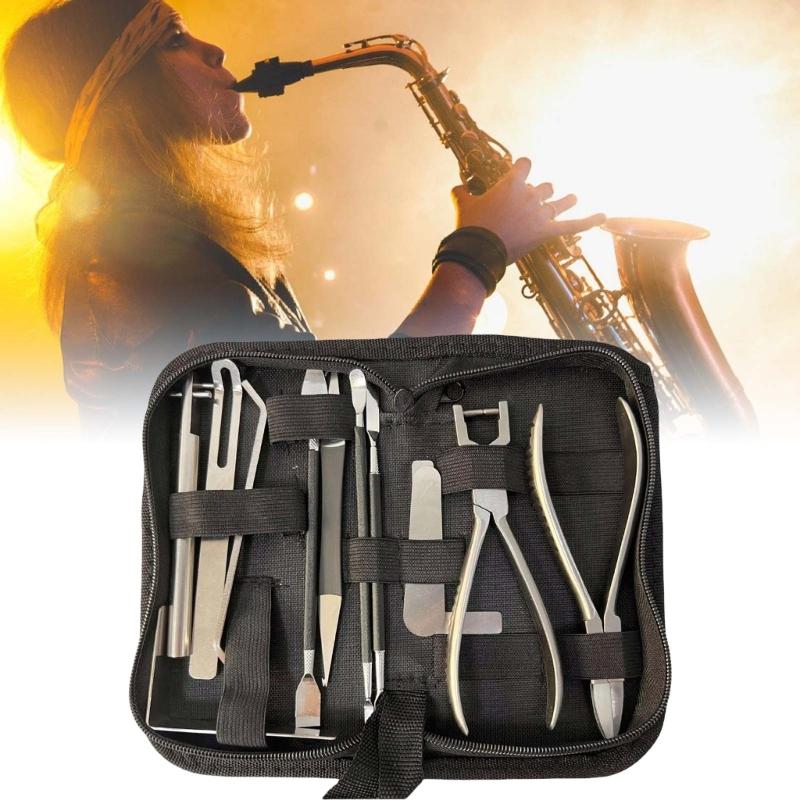 Saxophone Key and Spring Maintenance Set Saxophone Key Adjustment Tool Alloy Texture for Woodwind Instrument Care