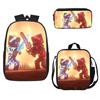 Student Schoolbag Cartoon Backpack Set 3D Digital Printing Backpack