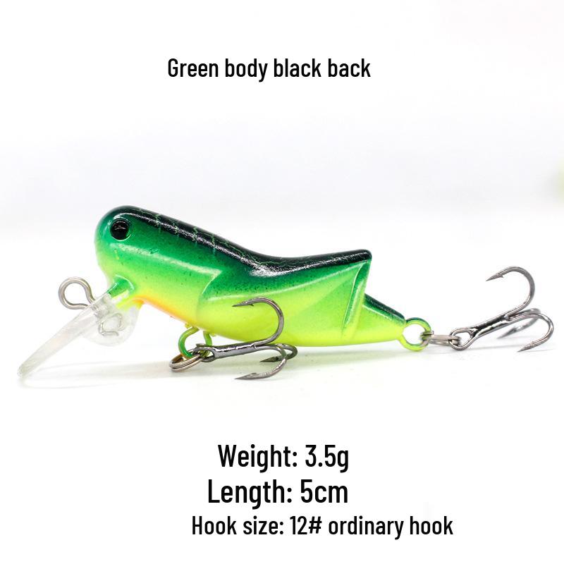 Grasshopper Surface Lure: 3g-9g Bionic Insect Bait for Carp, Silver Carp, Mandarin Fish, and Culter.
