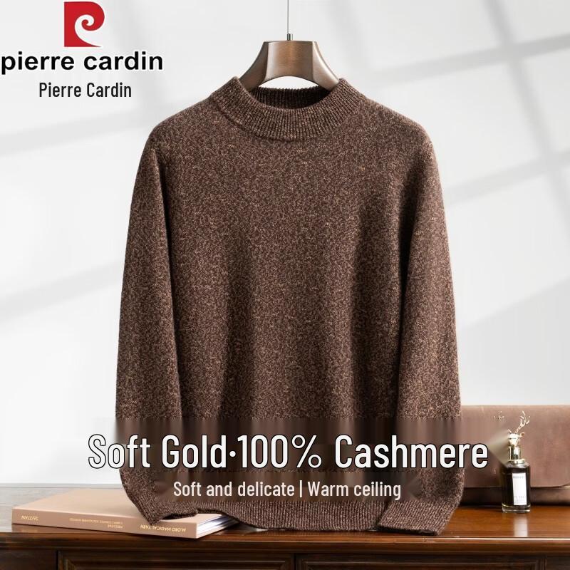 Pierre Cardin Men's 100% Cashmere Half-High Neck Sweater