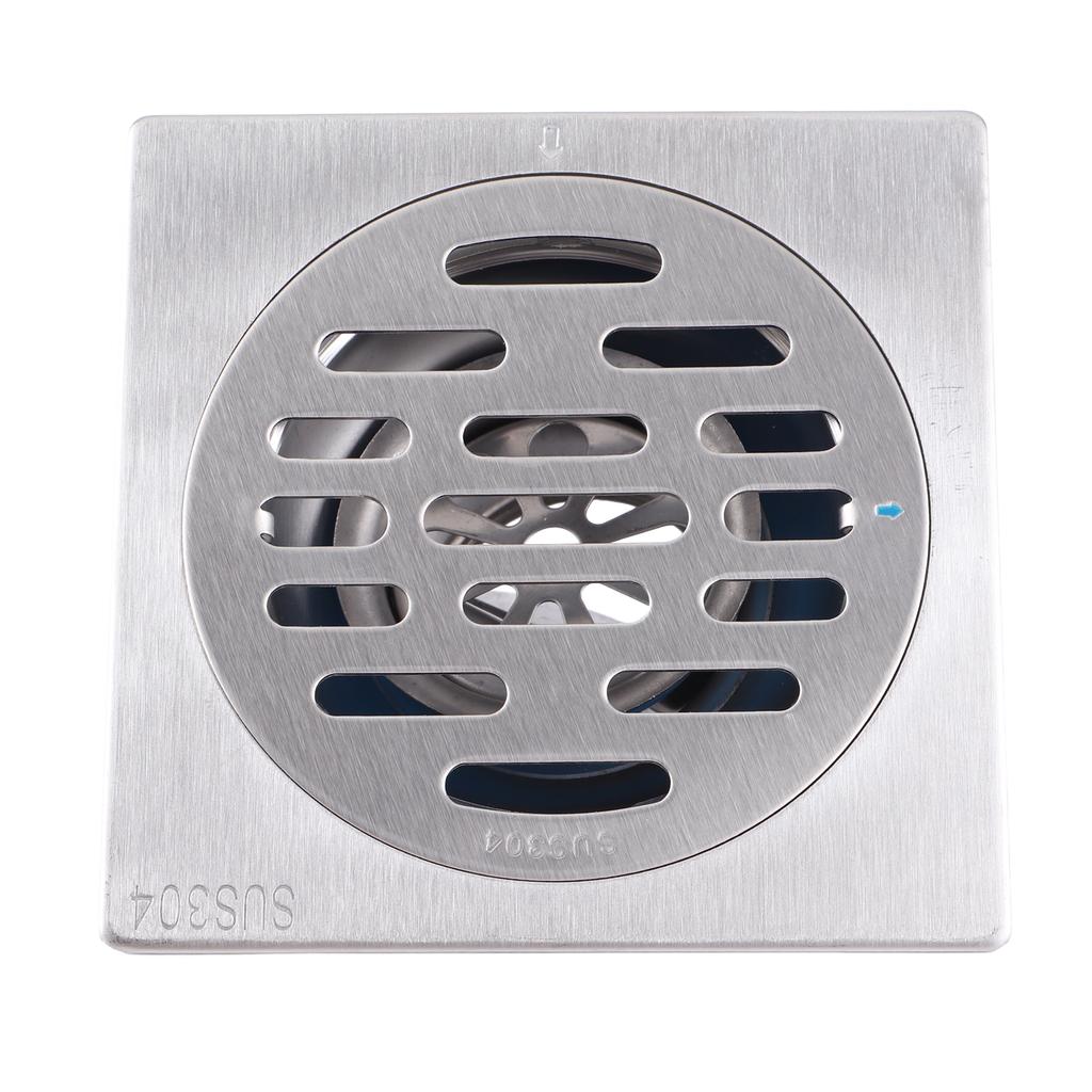 Thick Stainless Steel Square AntiOdor Bathroom Floor Drain Cover Waste Gate Shower Drainer