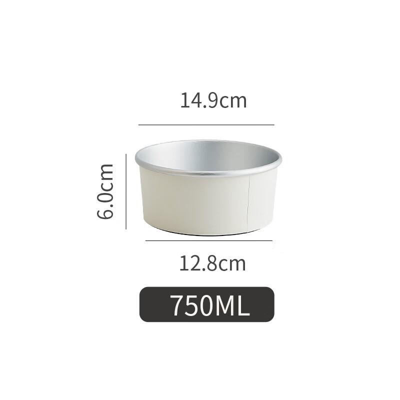 JingZhiFeng Thickened Aluminum Foil Disposable Takeaway Bowls 200 Count