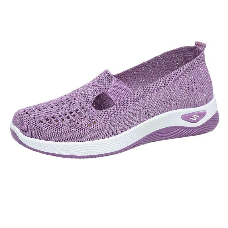 Summer cloth shoes women's soft sole breathable mother shoes casual mesh single shoes