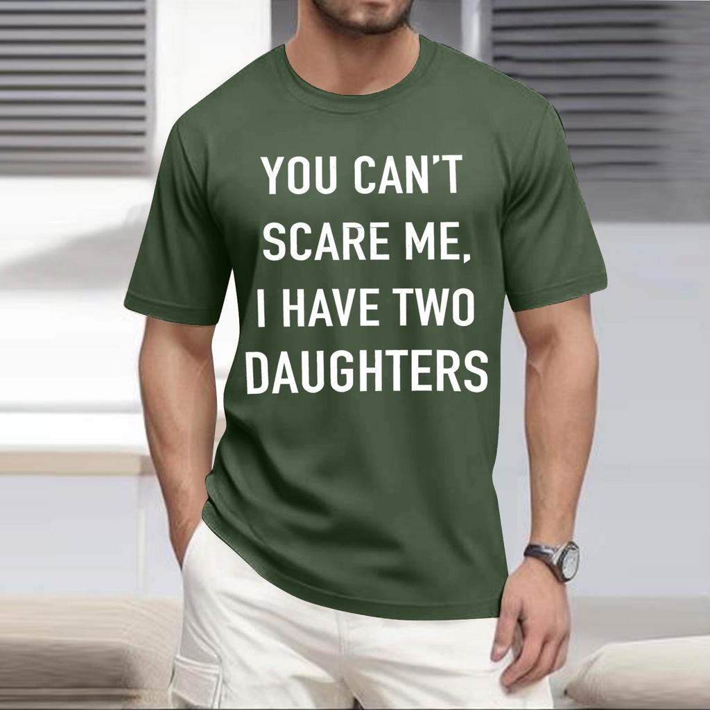 Oblíbené letní pánské tričko s kulatým výstřihem a krátkým rukávem s potiskem