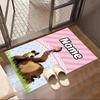 Custom Name Personalized Masha and The Bear Print Carpet, Versatile Home Decor Rug, for Playroom, Apartment, Balcony, Entryway, Hallway Gift
