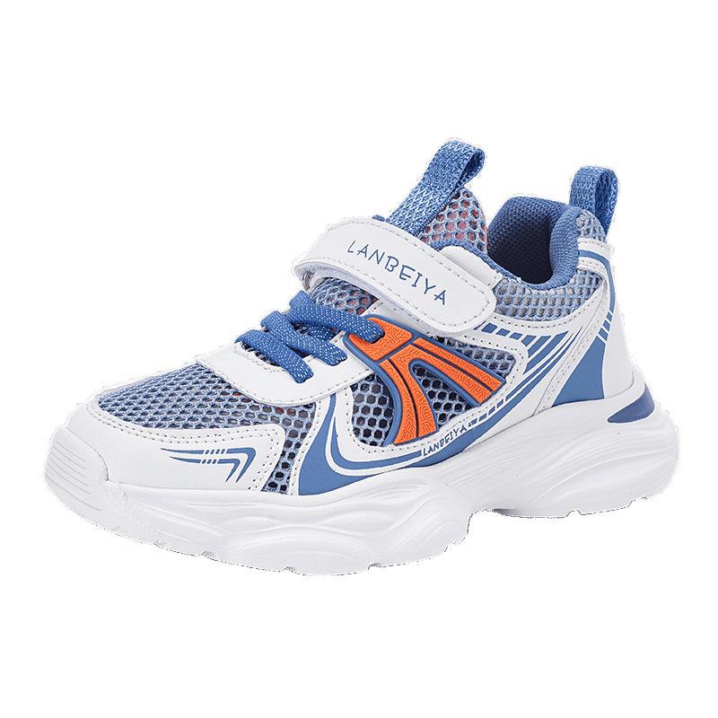 Children's Running Shoes New Medium and Older Children's Breathable Large-hole Mesh Lightweight and Versatile Children's Sports Shoes