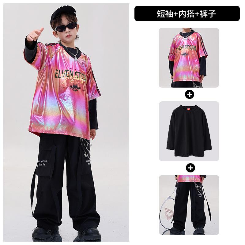 Girls Jazz Clothing Trendy Cool Handsome Children'S Street Dance Trendy Clothing Boys Hip Hop Hiphop New Year'S Day Performance Clothing