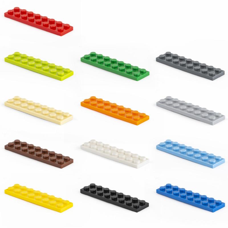 Non-Toxic 100G Small Particle 3034 Moc Building Block 2X8 Plate Brick Flat Accessories Building Block Castle Toys
