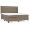 3127977 vidaXL Divan Bed with Mattress Taupe 160x200 Cm Fabric