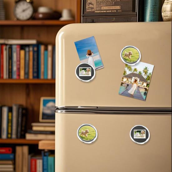 5/10/15Pcs DIY Acrylic Fridge Magnet Kit, Handmade Square Acrylic Refrigerator Magnet, Clear Acrylic Photo Magnet with Adhesive, for Kitchen Office