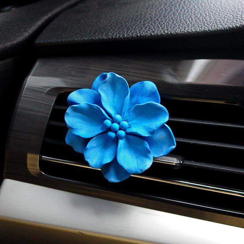 Retro Flower Car Air Outlet Aromatherapy Fancy Niche Style Camellia Car Vent Fragrant Stone Aroma Diffuser