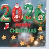 Christmas 2026 Cartoon 3D Digital Glass Sticker Shopping Mall Window Static Removable Window Sticker