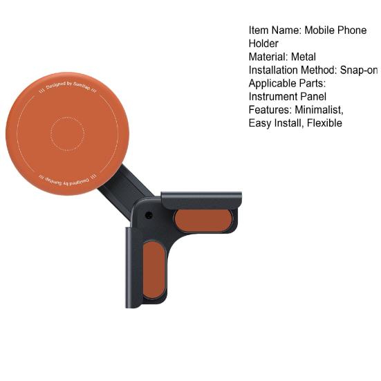 Mobile Phone Holder 360-Degree Rotation Magnetic Car Mount Clip-on Phone Mount Ultra-Stable Shock Absorbing Phone Stand for Safe Driving